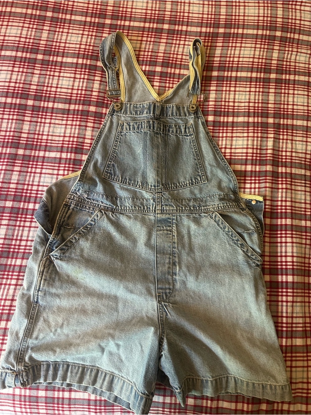 Denim Short Overalls - Light Blue